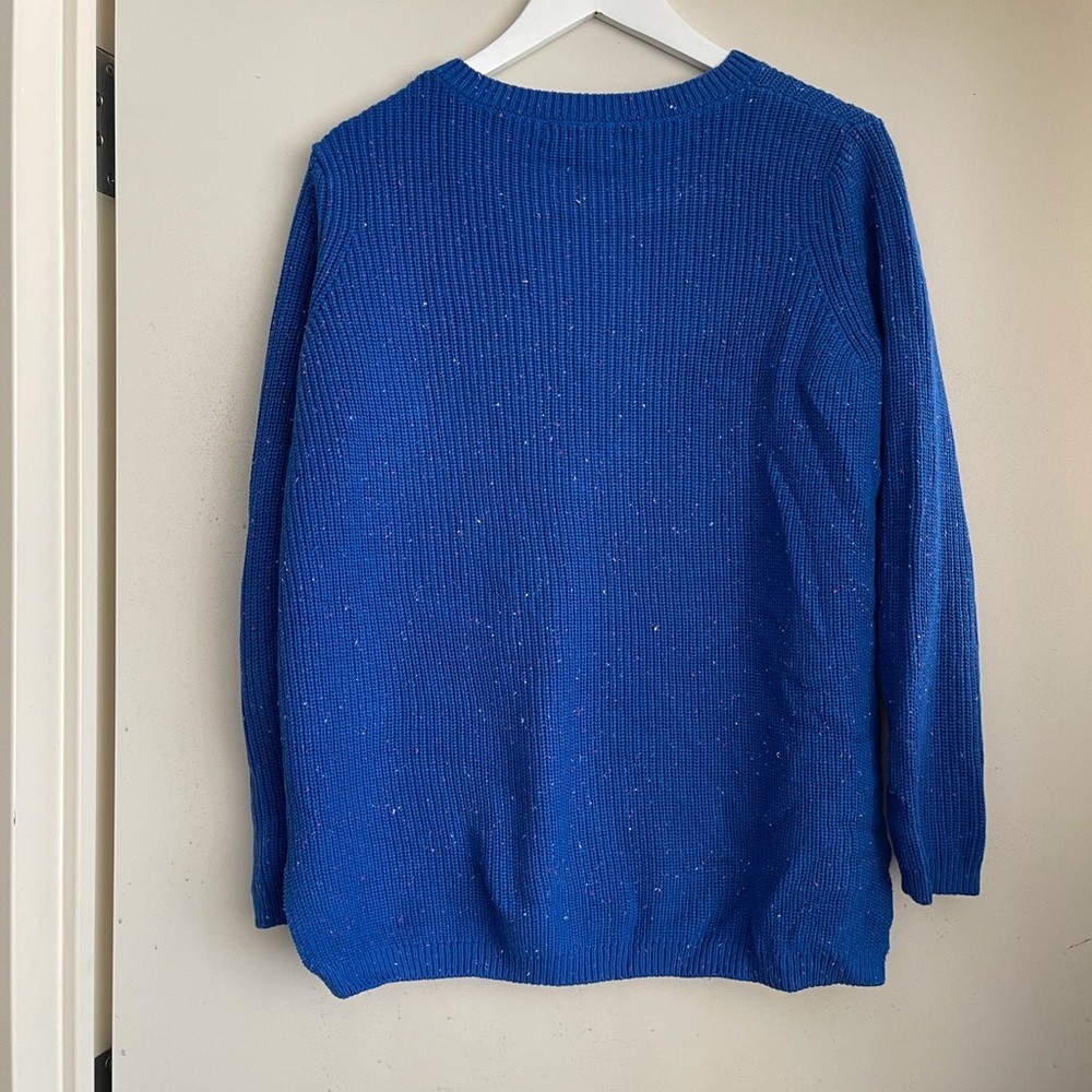 525 America Emma Shaker Sweater in Indigo Confetti - Picture 8 of 11